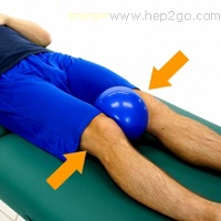 Knee cap strengthening exercises help to reduce the risk of repeated knee cap dislocations.  Approved use by www.HEP2go.com