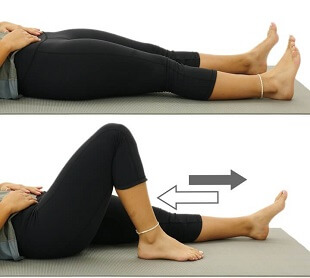 Heel Slide Stretch Demonstration - Physical Therapy Exercises 